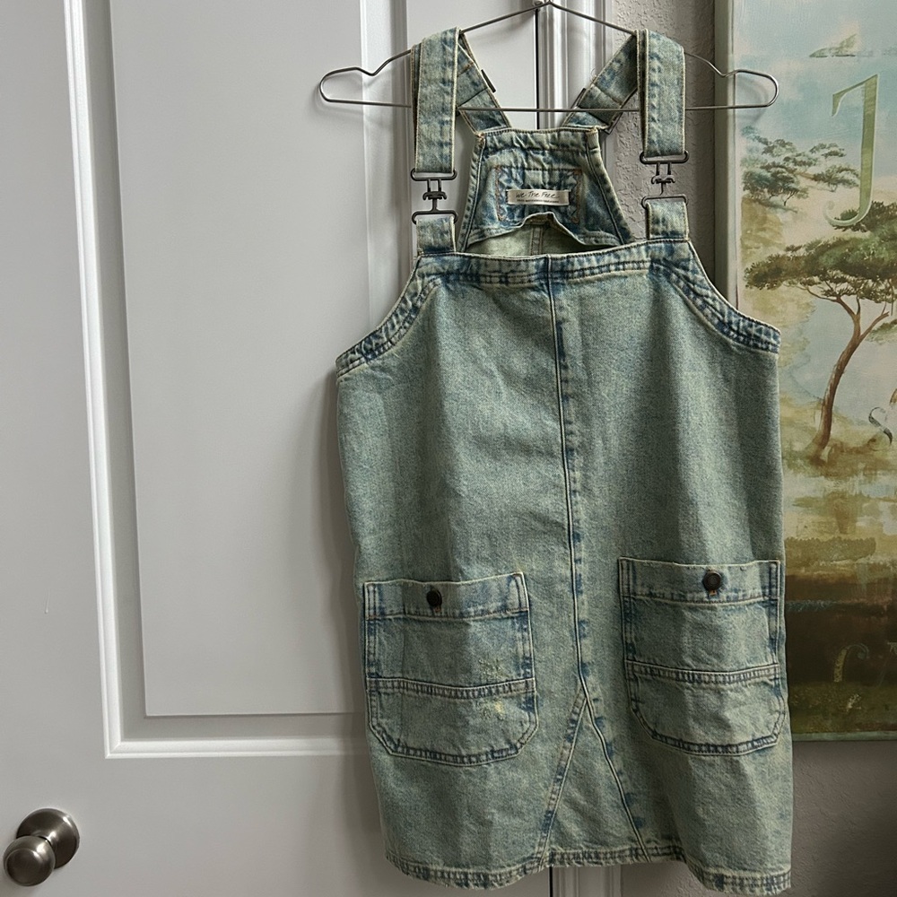 ❌SOLD❌ Free People 
We The Free Overall Smock Mini Dress Oceanic